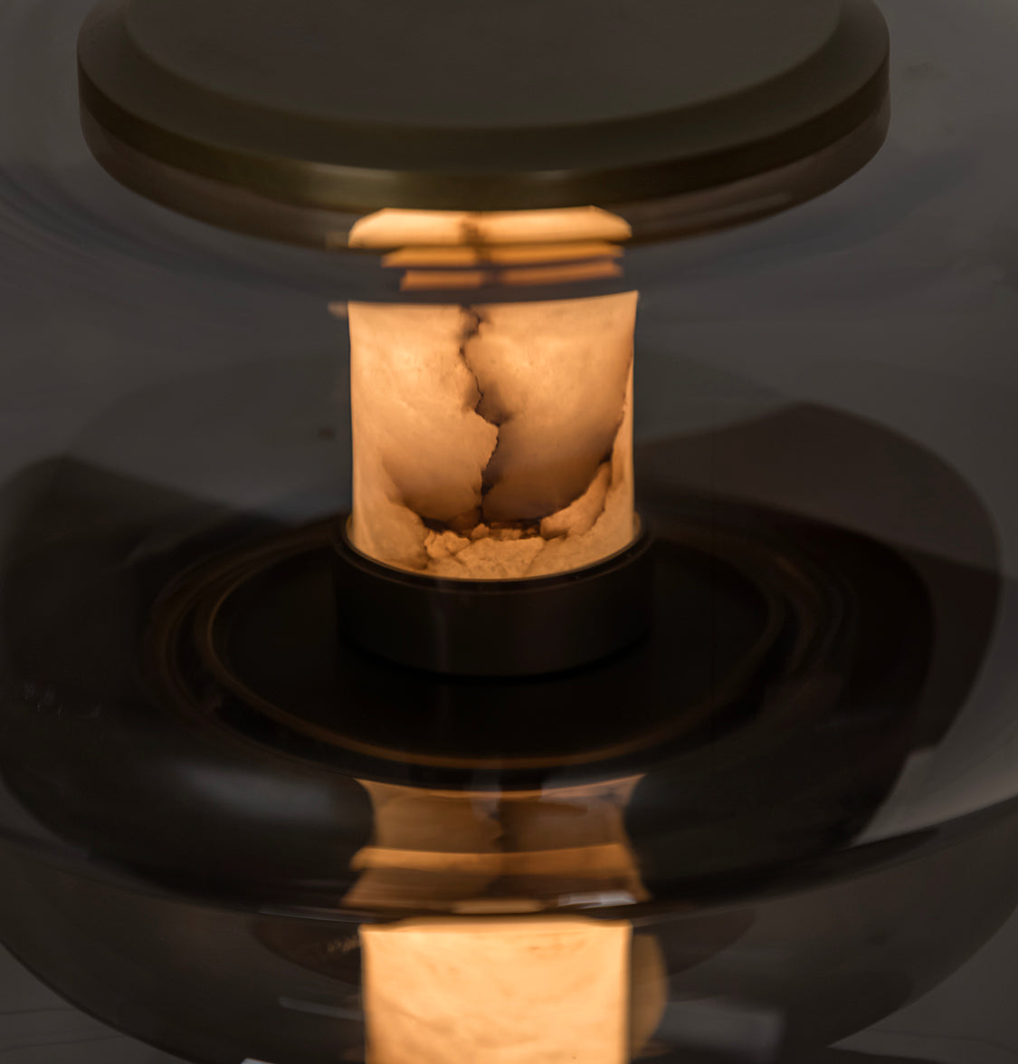 Seul Four Smoked Glass Antique Marble Floor Lamp | Modern Decorative Lighting For Homes & Hotels - Heka Lighting & Trading Limited