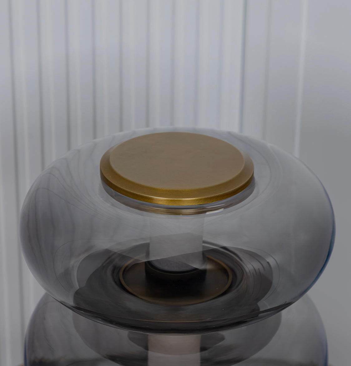 Seul Double Smoked Glass White Marble Antique Table Lamp - Heka Lighting & Trading Limited