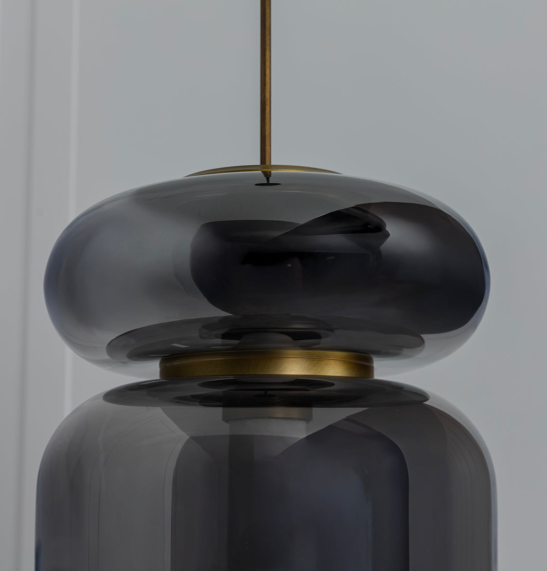 Seul Double Smoked Glass White Marble Antique Pendant Light - Heka Lighting & Trading Limited