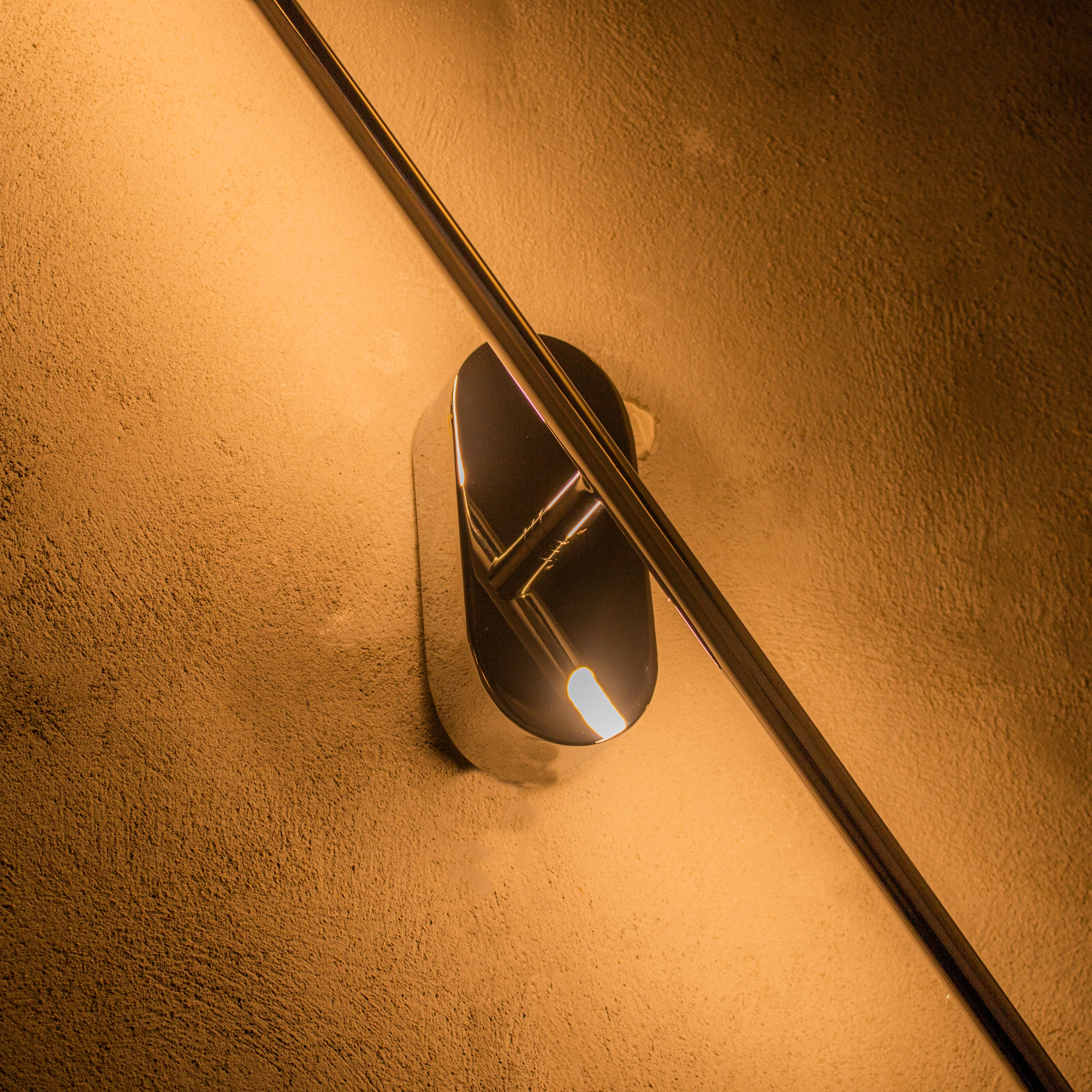 Assos Chrome Led Wall Sconce 50 Cm - Heka Lighting & Trading Limited