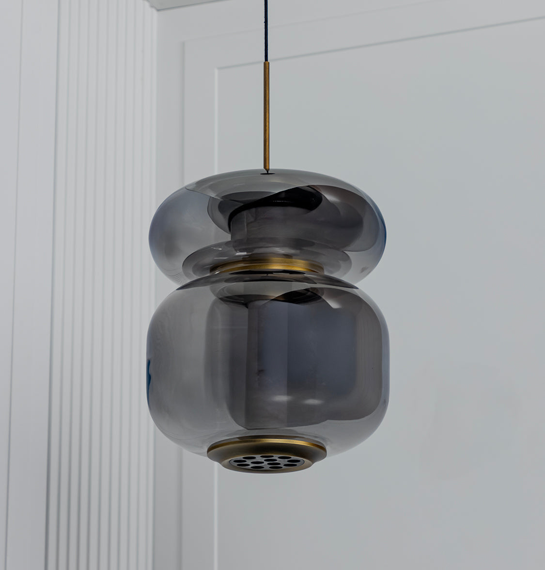 Seul Double Smoked Glass White Marble Antique Pendant Light - Heka Lighting & Trading Limited