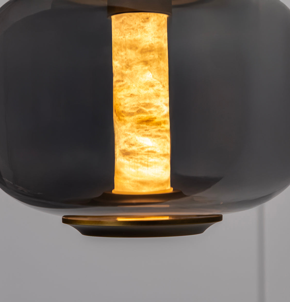 Seul Double Smoked Glass White Marble Antique Pendant Light - Heka Lighting & Trading Limited