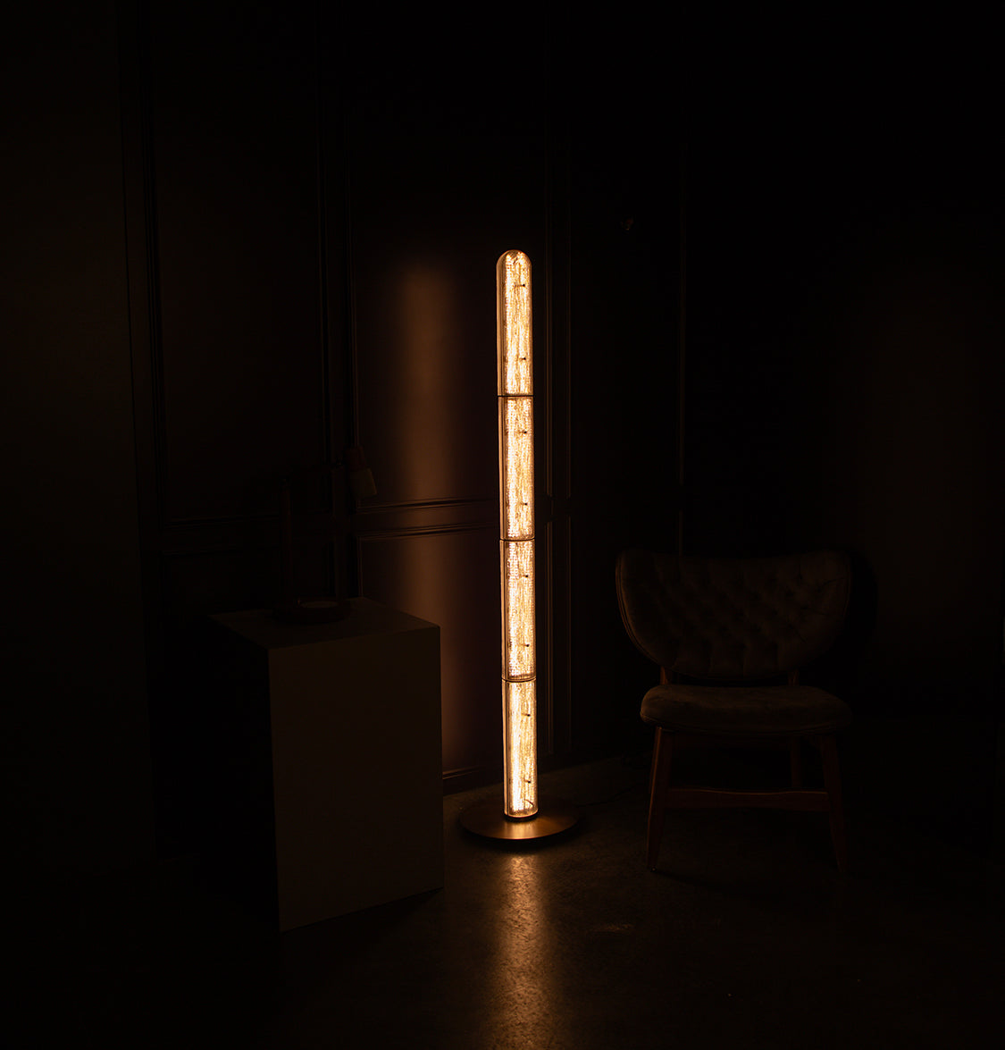 Zambia White Frosted Glass Antique Floor Lamp - Heka Lighting & Trading Limited