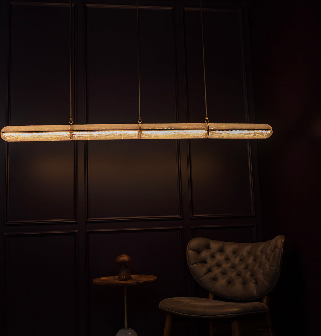 Zambia White Frosted Glass Antique Horizontal Pendant Light 163 Cm - Heka Lighting & Trading Limited