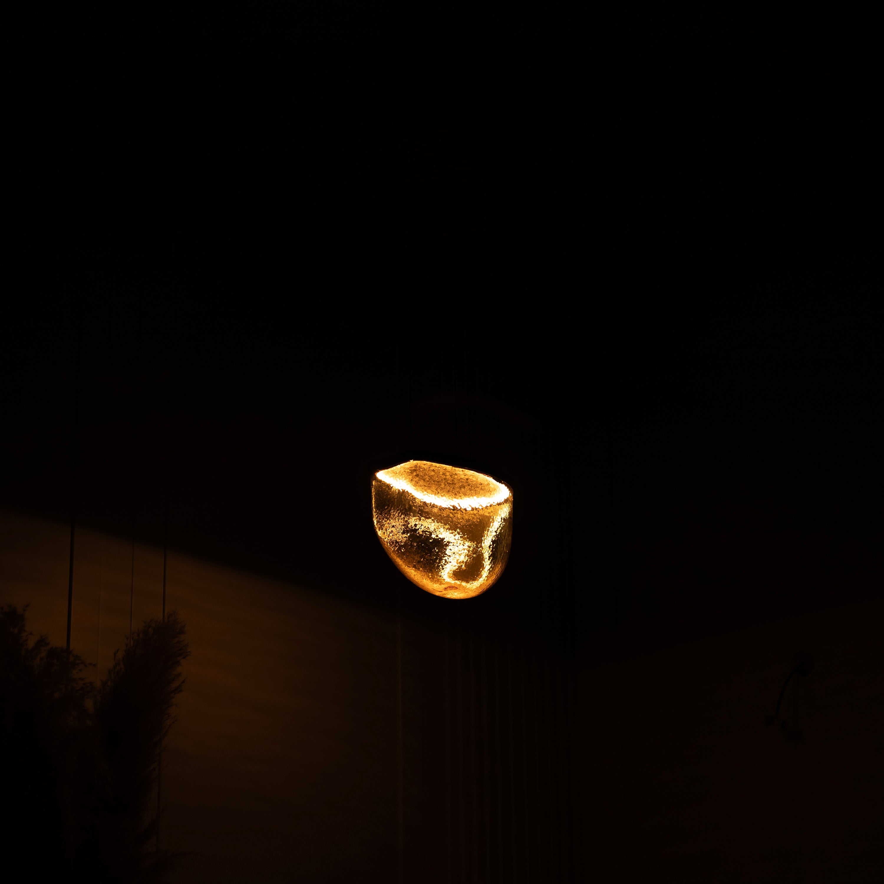 Gambia Honey Glass Black Pendant Light Chandelier 26 Cm - Heka Lighting & Trading Limited