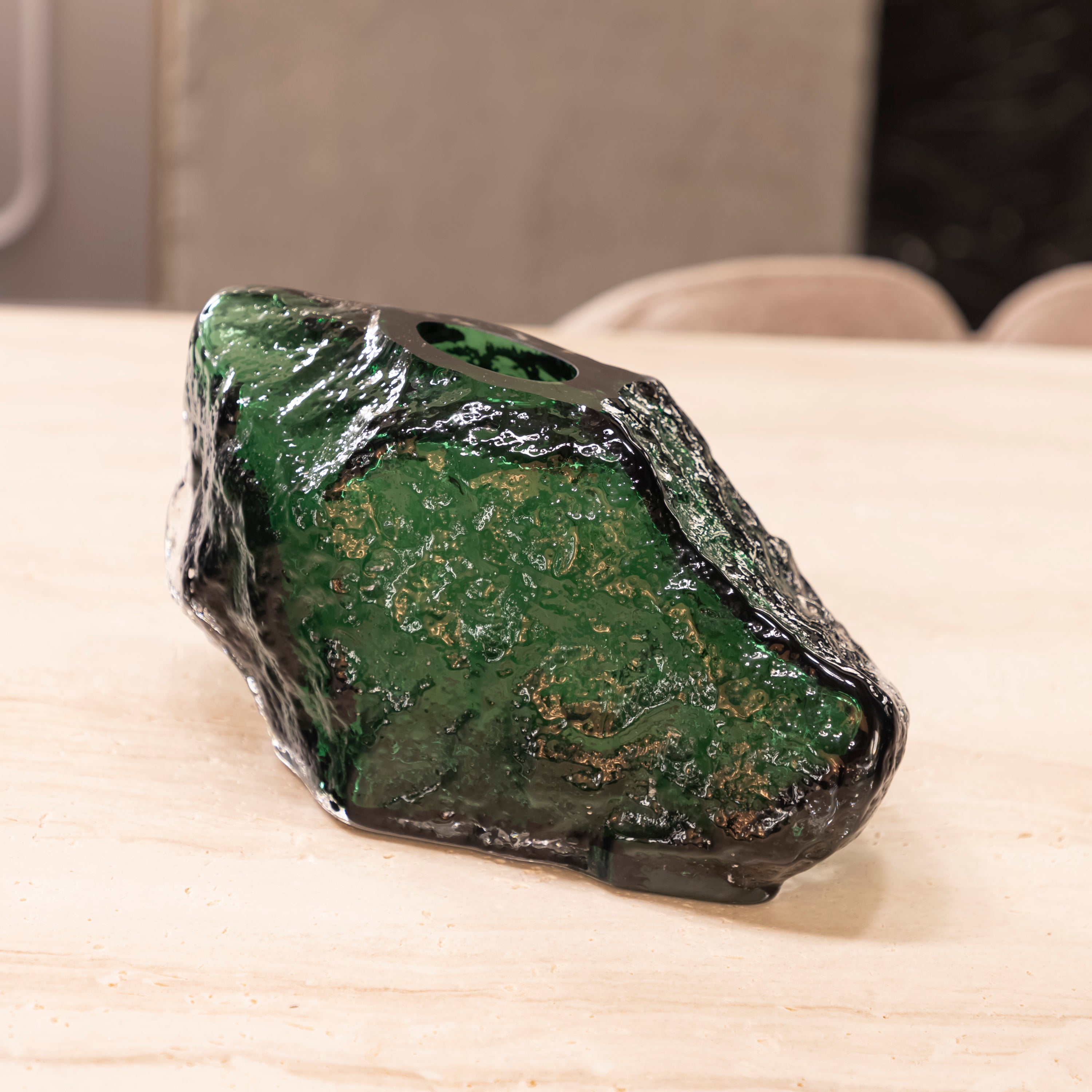 Glass Green Bowl 32X14X17 Cm