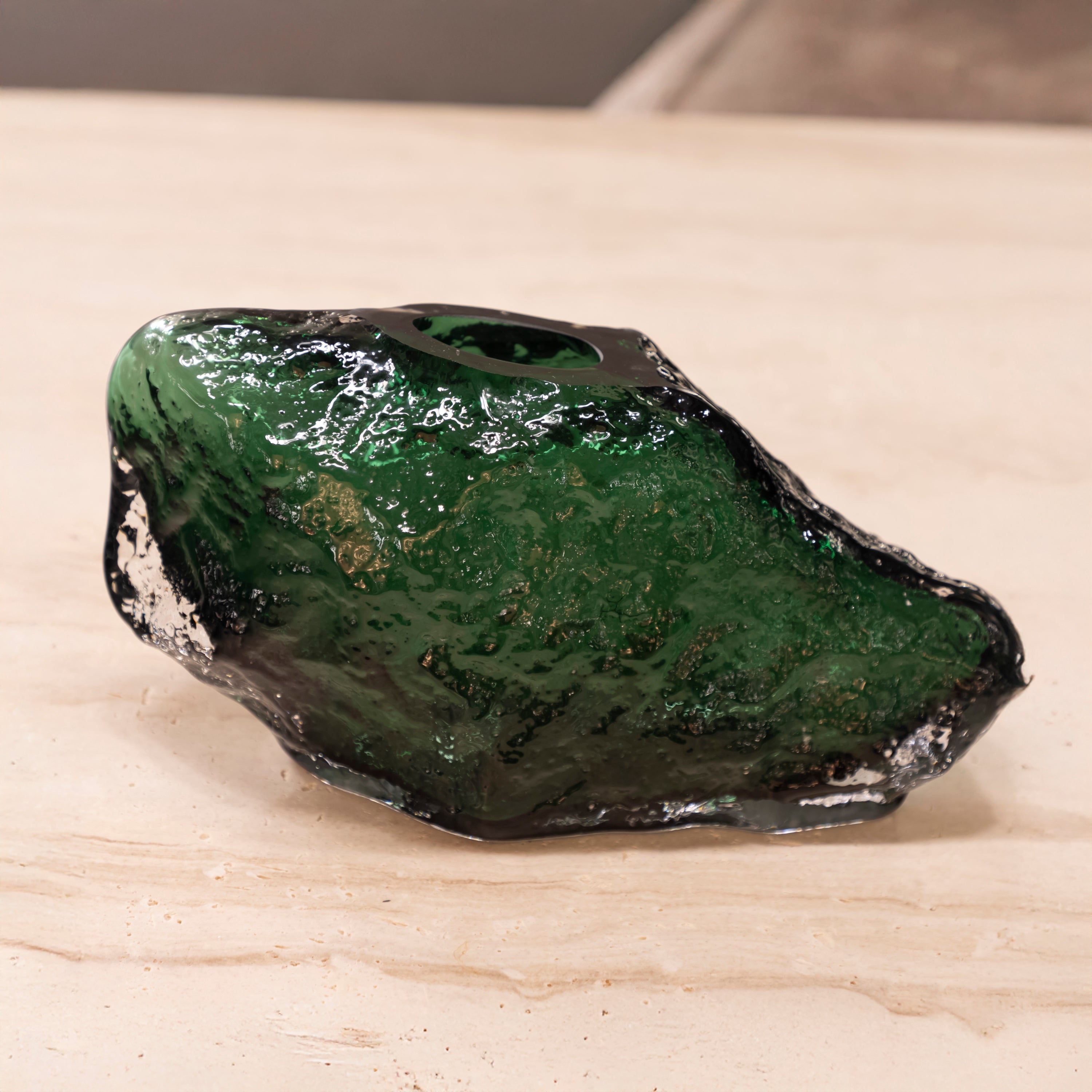 Glass Green Bowl 32X14X17 Cm