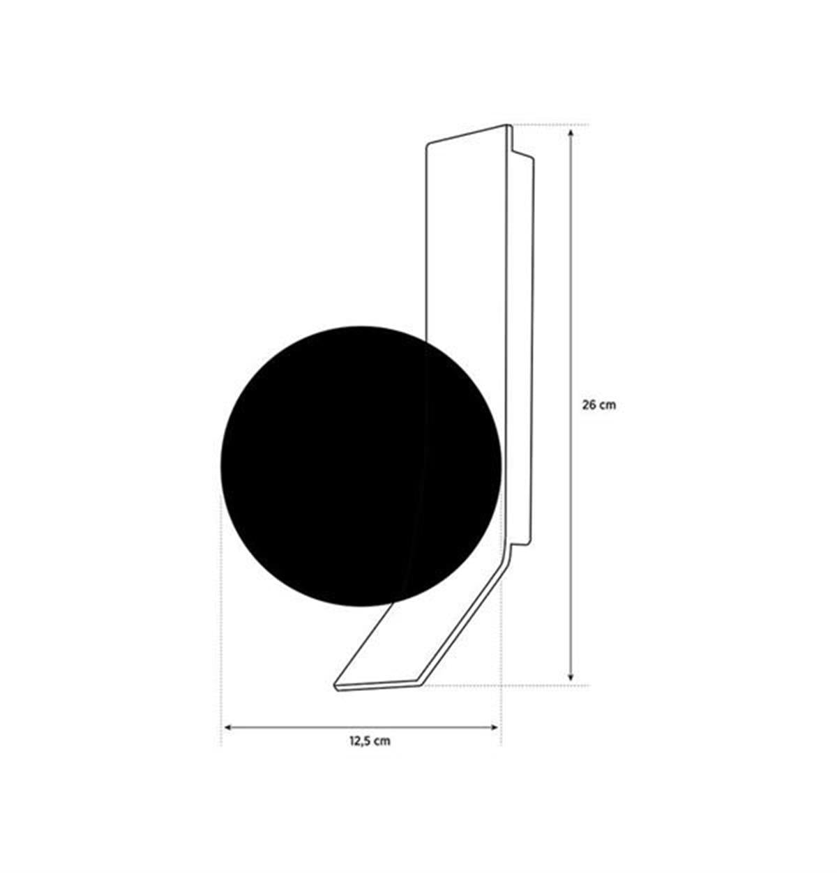 Afrodit Soft Black Wall Sconce 26 Cm - Heka Lighting & Trading Limited