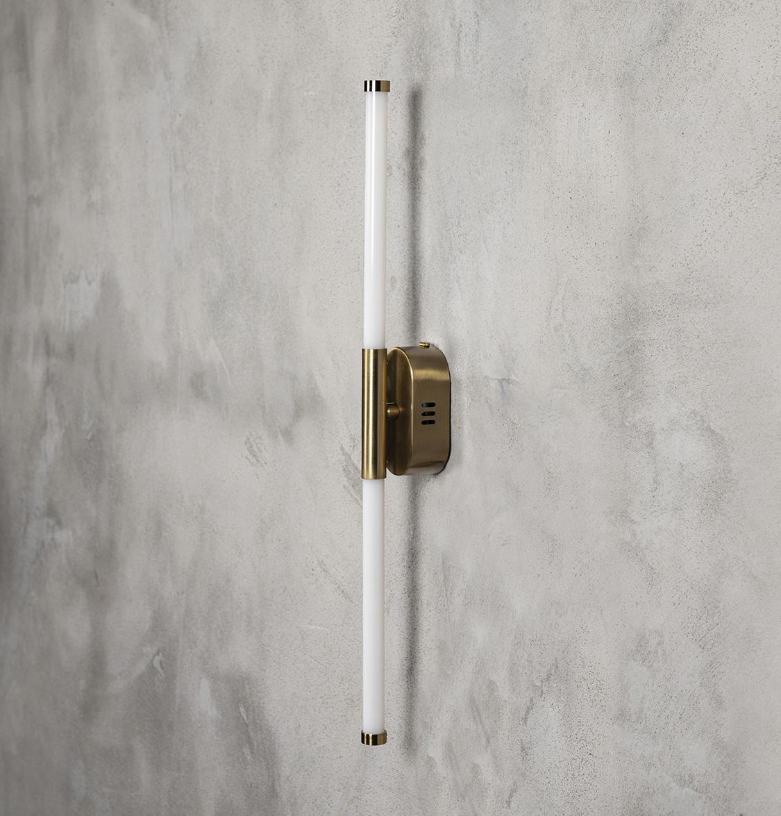Akra Brushed Brass Led Wall Sconce 60 Cm - Heka Lighting & Trading Limited
