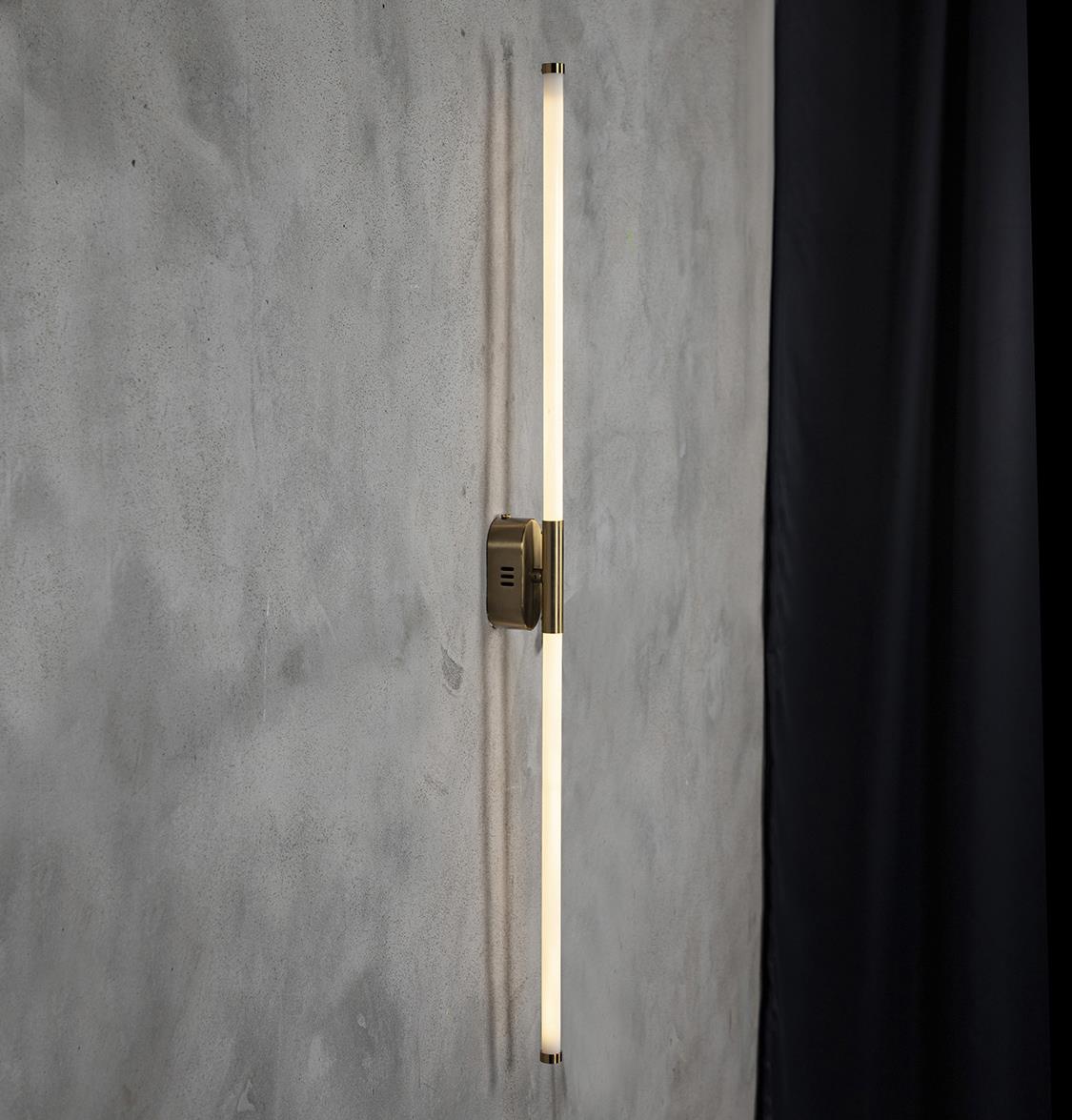 Akra Brushed Brass Led Wall Sconce 60 Cm - Heka Lighting & Trading Limited