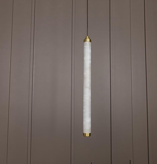 Albina Marble Antique Vertical Pendant Light 45 Cm