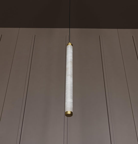Albina Marble Antique Vertical Pendant Light 45 Cm
