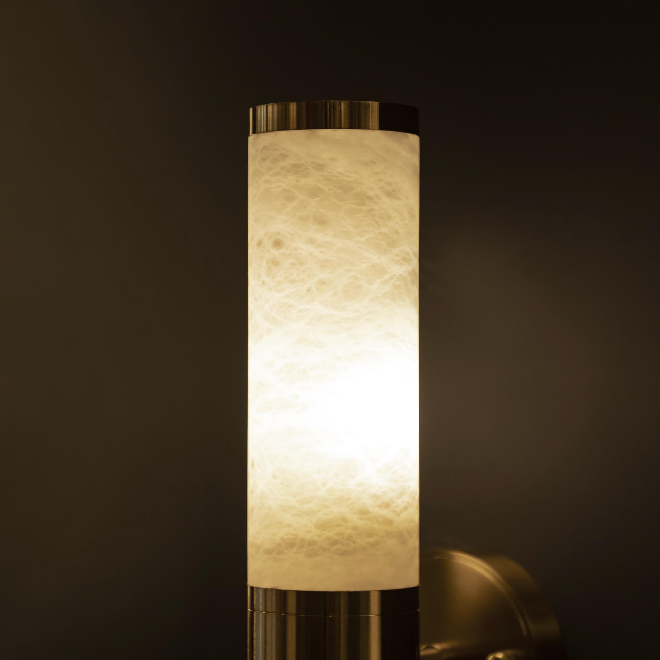 Arkas White Antique Marble Wall Sconce 30 Cm - Heka Lighting & Trading Limited