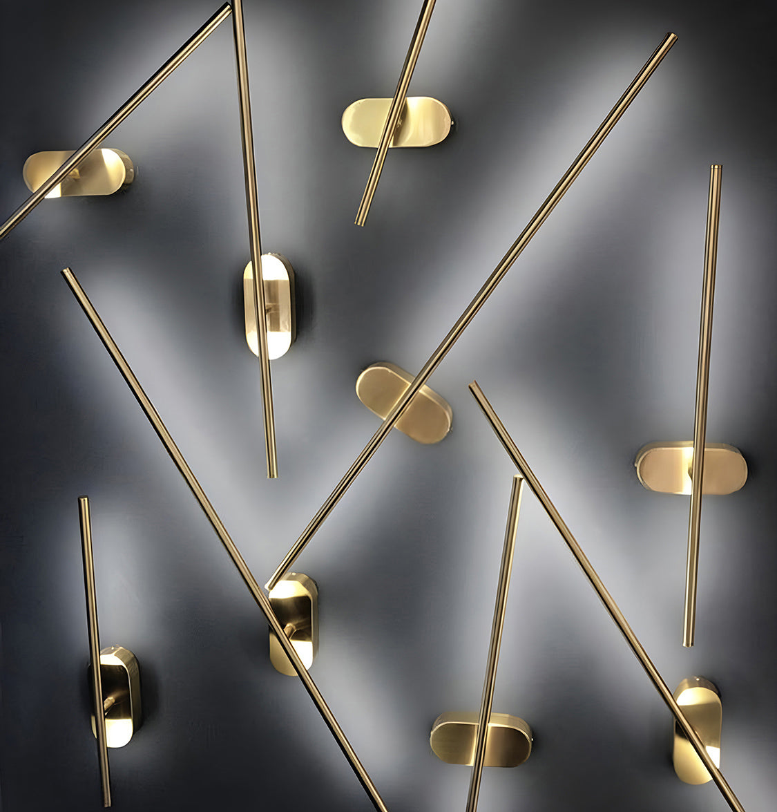 Assos Brushed Brass Led Wall Sconce 70 Cm - Heka Lighting & Trading Limited