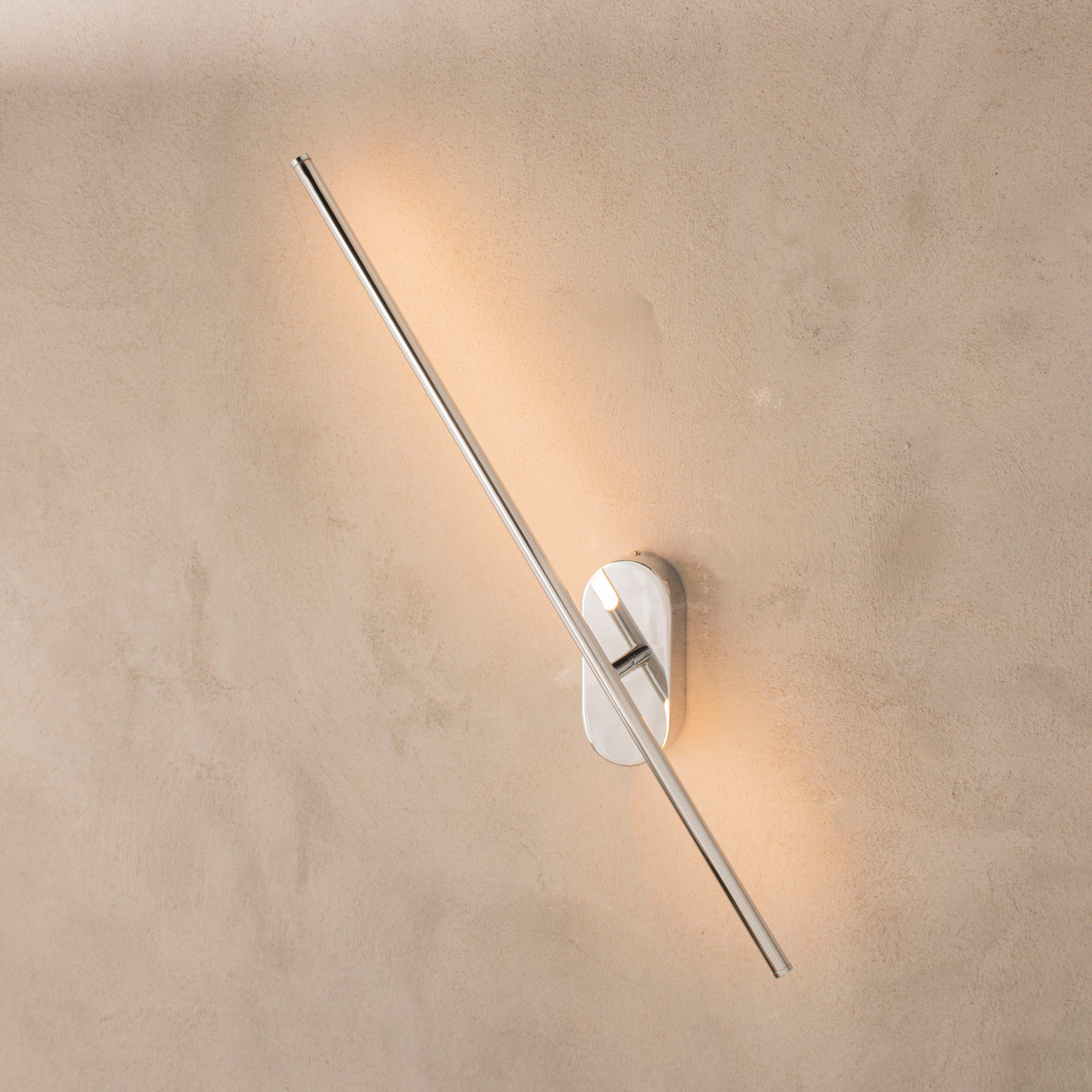 Assos Chrome Led Wall Sconce 50 Cm - Heka Lighting & Trading Limited
