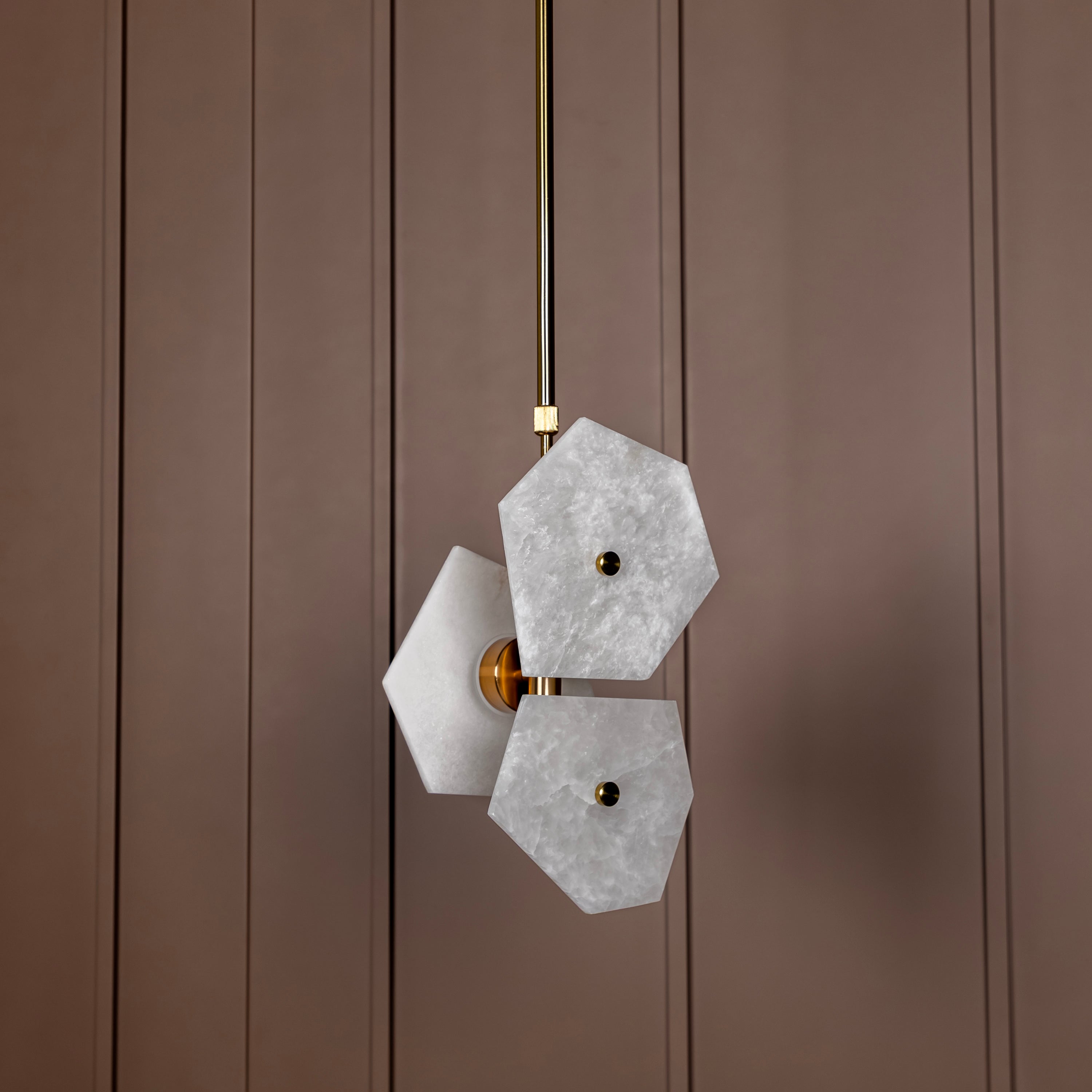 Azor 36cm Triple White Marble Antique Pendant Light – Heka