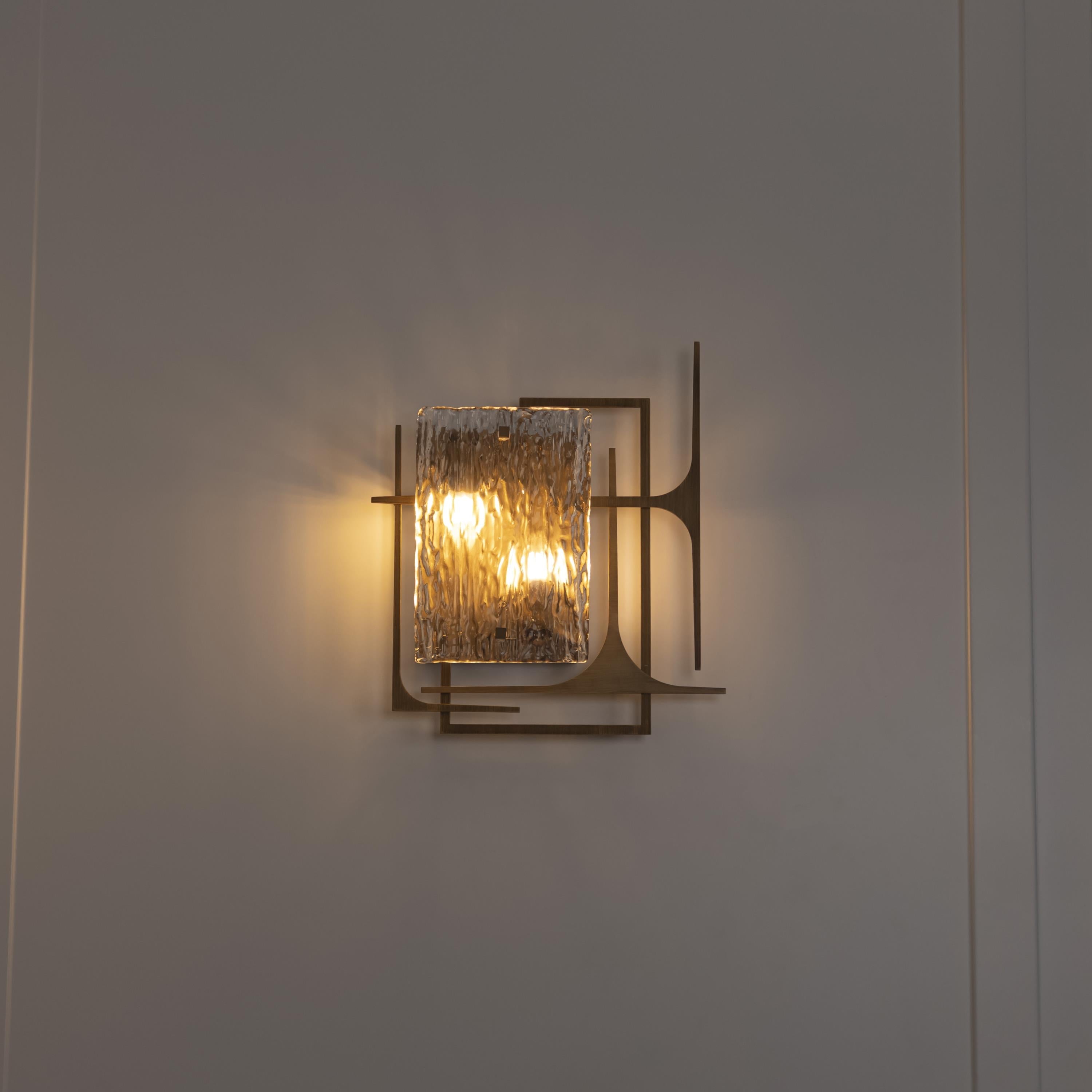 Belize Frosted Glass Resin Protected Dark Antique Wall Sconce - Heka Lighting & Trading Limited