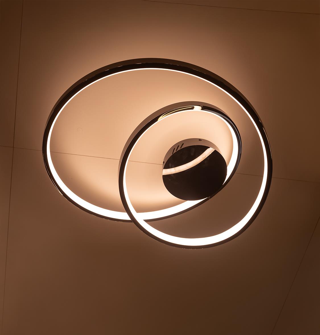 Bern Platin Stainless Acrylic Plafonier 60 Cm - Heka Lighting & Trading Limited