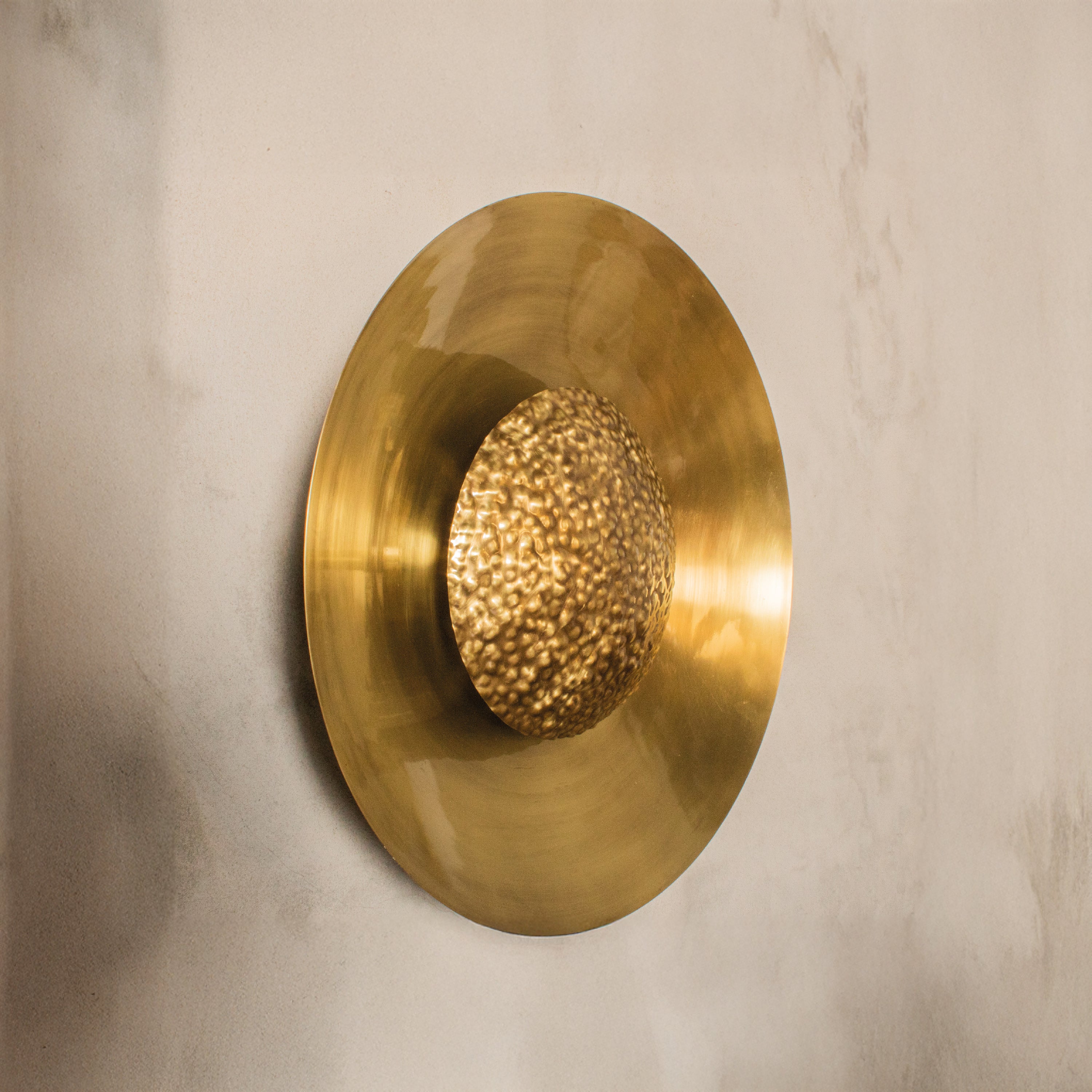 Brushed Brass Wall Sconce With Slime Tattoo 30 Cm - Heka Lighting & Trading Limited