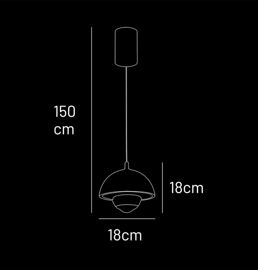 Bumin Transparent Acrylic Gold Aluminum Led Pendant Light 18 Cm - Heka Lighting & Trading Limited