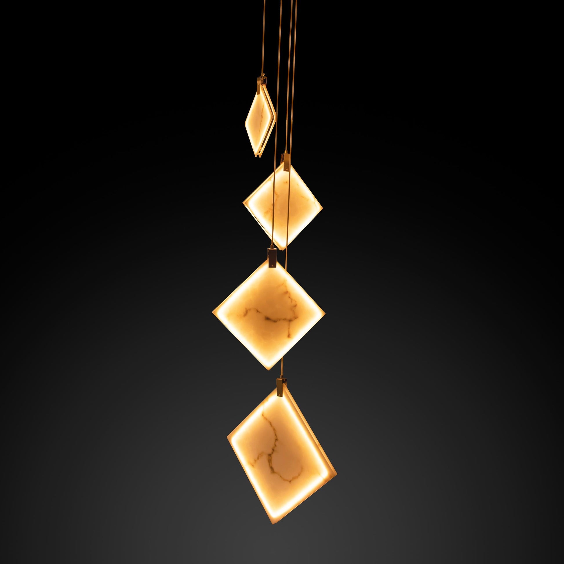 Duha Square Marble Led Pendant Light Chandelier 40 Cm - Heka Lighting & Trading Limited