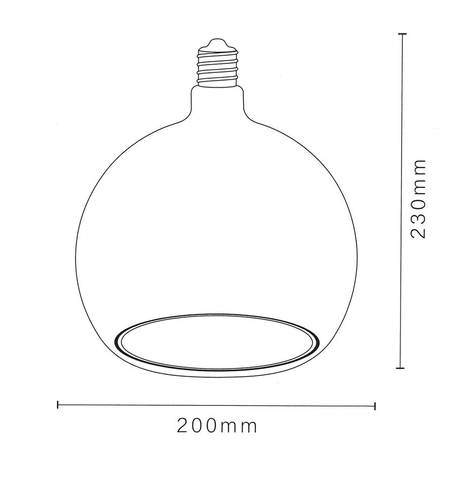 Erd-303 Strip Filament Led Smoked Glass 6W 2500K E27 - Heka Lighting & Trading Limited