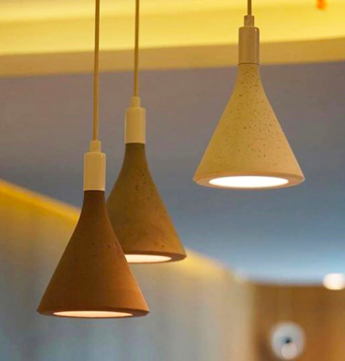 Cone Concrete Brown Pendant Light Chandelier - Heka Lighting & Trading Limited