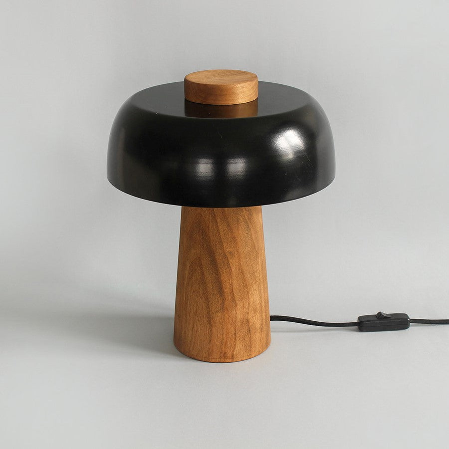 Tochi Mush Wood Black Table Lamp - Heka Lighting & Trading Limited
