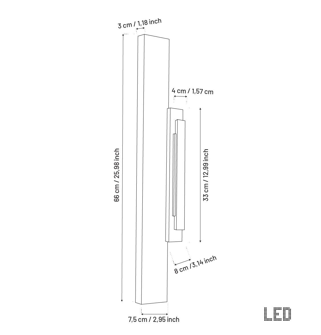 Gabon Marble Brushed Brass Wall Sconce 66 Cm - Heka Lighting & Trading Limited