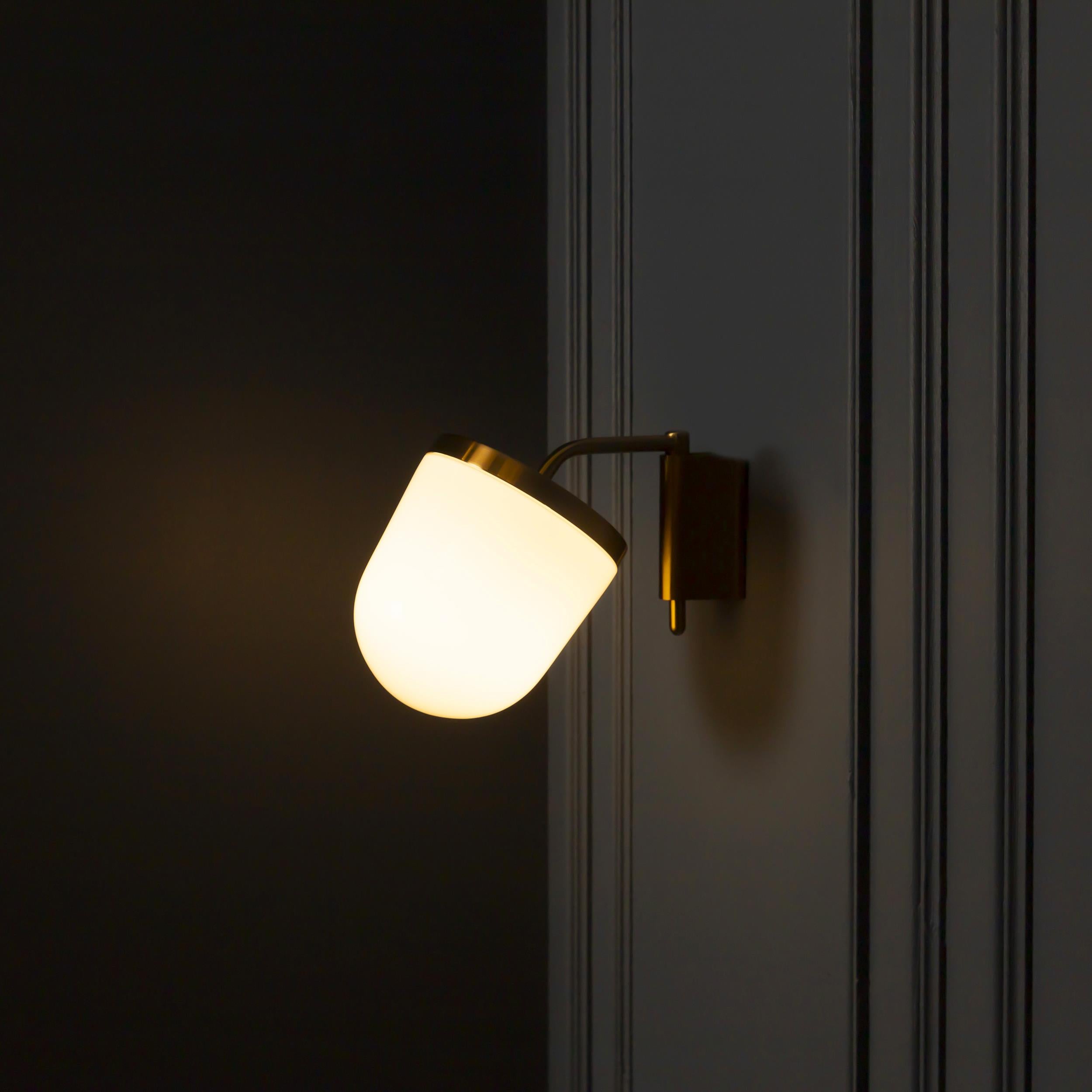 Gize Soft Brushed Brass Glass Wall Sconce - Heka Lighting & Trading Limited