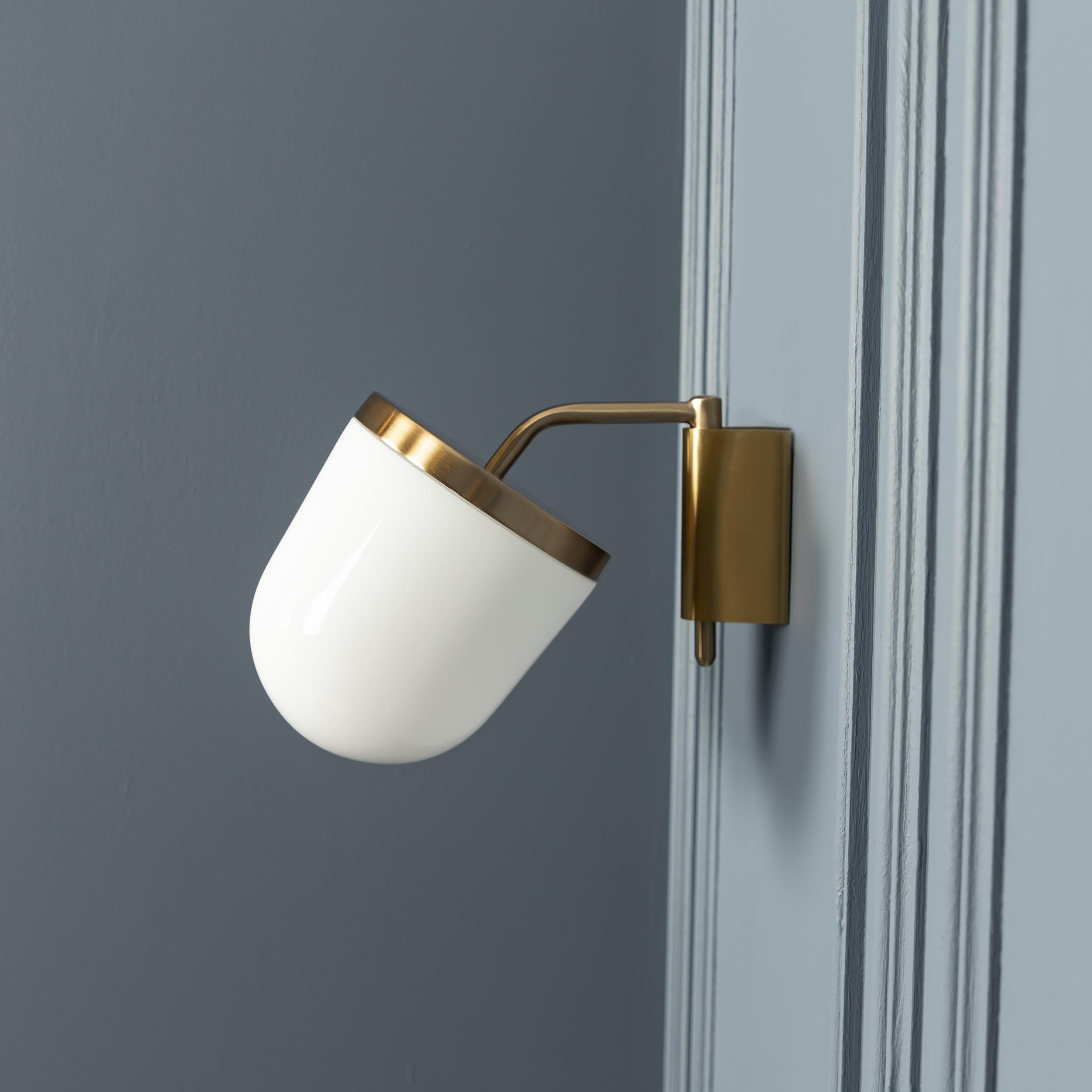 Gize Soft Brushed Brass Glass Wall Sconce - Heka Lighting & Trading Limited