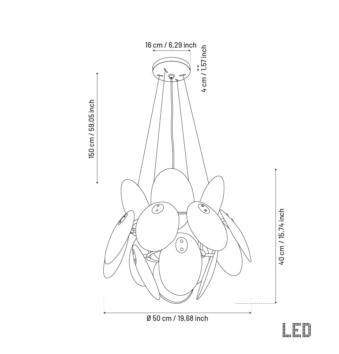 Gana White Frosted Glass Antique Chandelier 50 Cm - Heka Lighting & Trading Limited