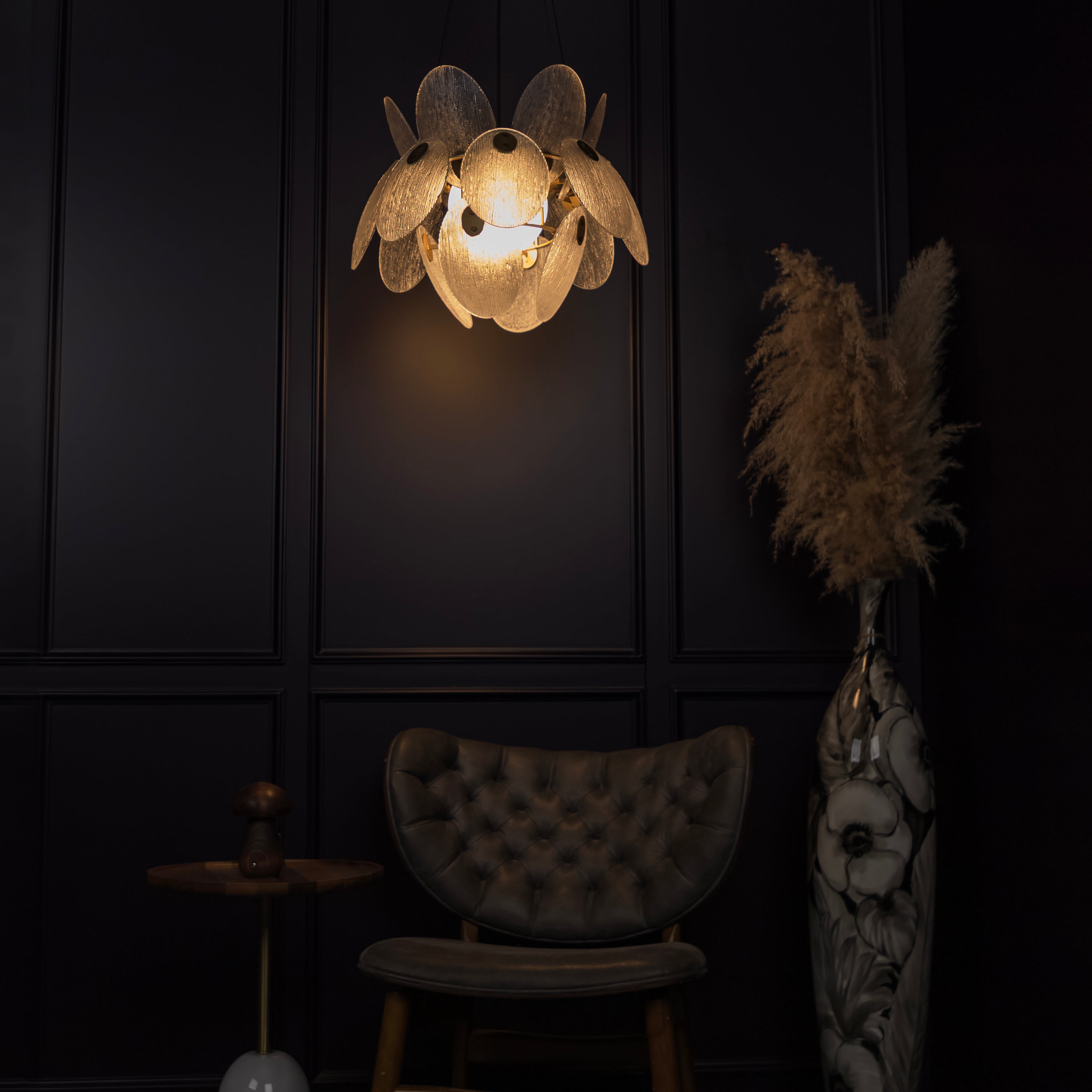 Gana White Frosted Glass Antique Chandelier 50 Cm - Heka Lighting & Trading Limited