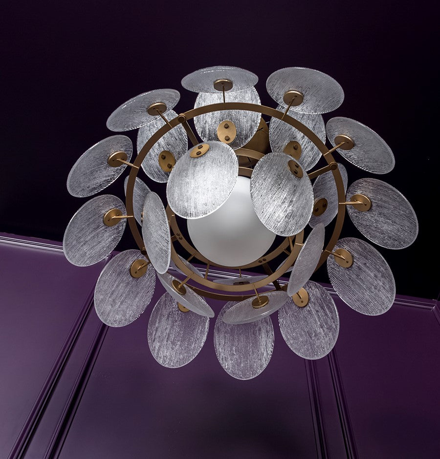 Gana White Frosted Glass Antique Chandelier 70 Cm - Heka Lighting & Trading Limited