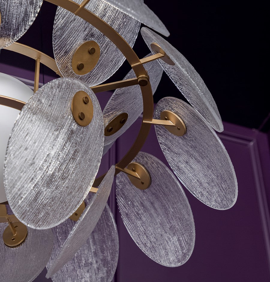 Gana White Frosted Glass Antique Chandelier 70 Cm - Heka Lighting & Trading Limited