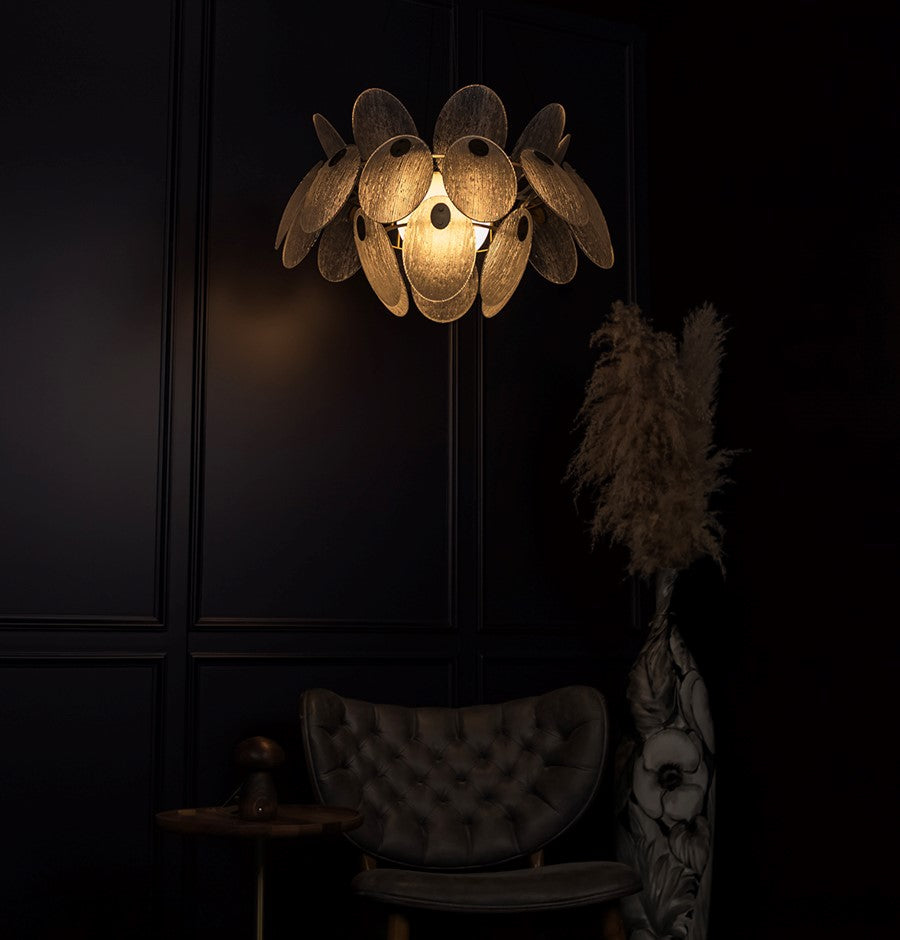 Gana White Frosted Glass Antique Chandelier 70 Cm - Heka Lighting & Trading Limited