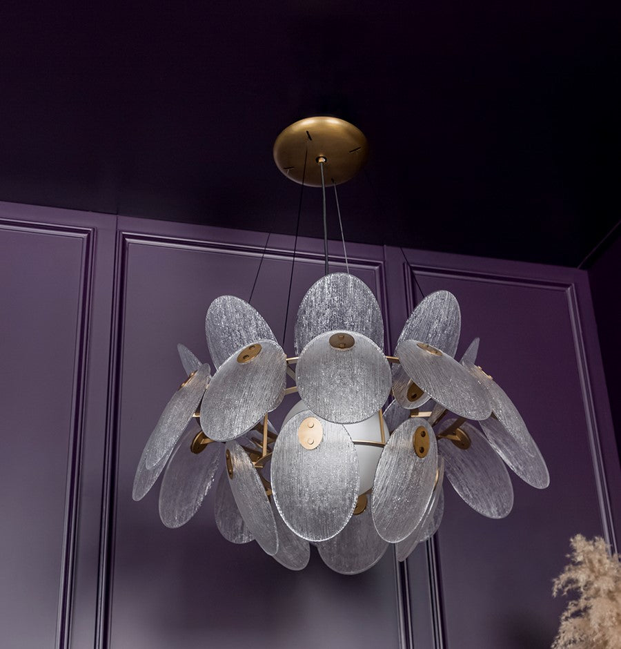 Gana White Frosted Glass Antique Chandelier 70 Cm - Heka Lighting & Trading Limited