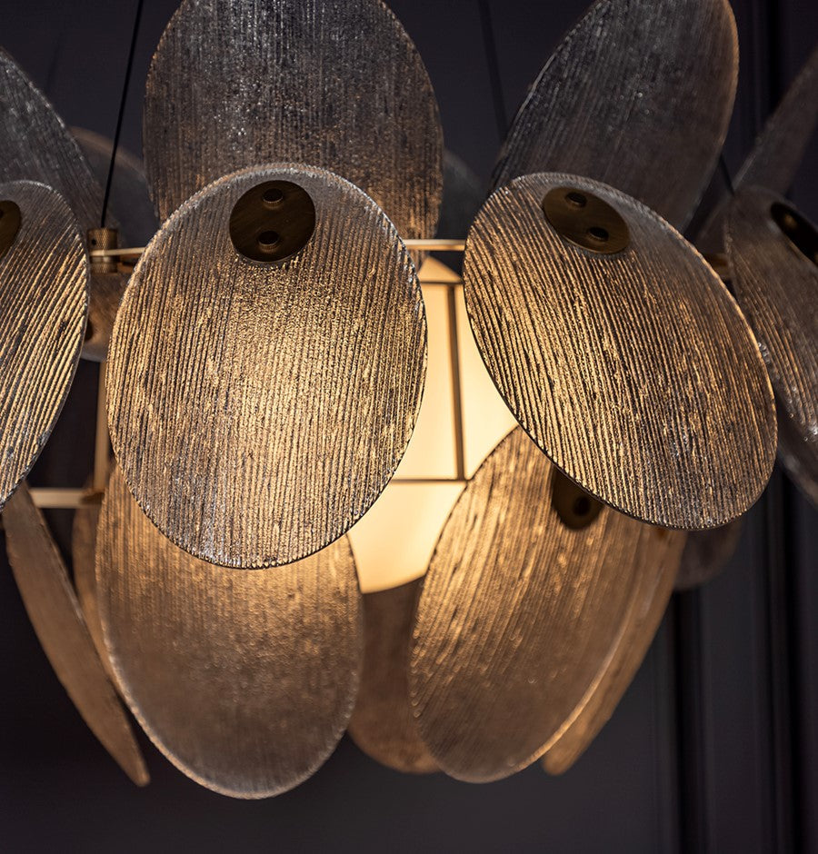 Gana White Frosted Glass Antique Chandelier 70 Cm - Heka Lighting & Trading Limited