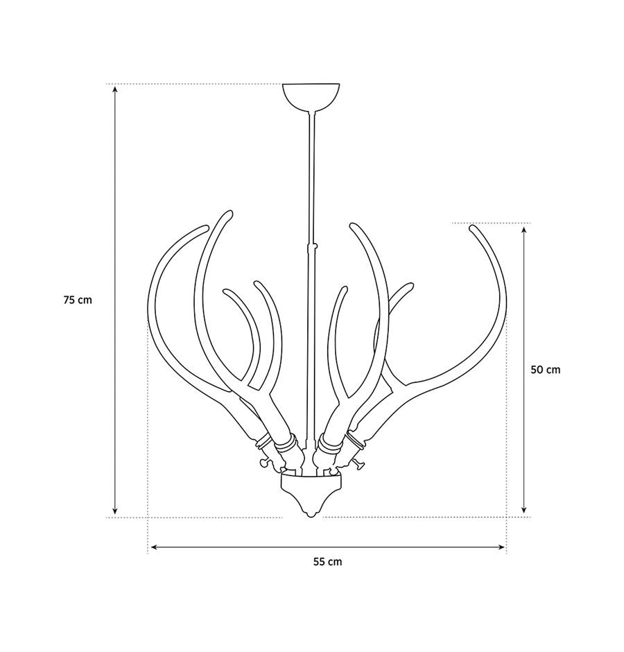 Galata 6-Piece Antique Glass Chandelier - Heka Lighting & Trading Limited