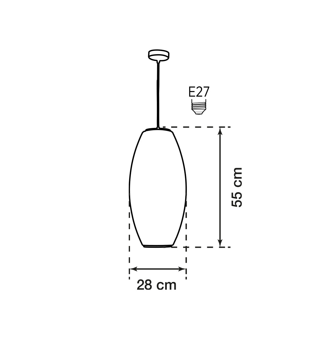 Orion Soft Touch White Cylinder Pendant Light Chandelier 28 Cm - Heka Lighting & Trading Limited