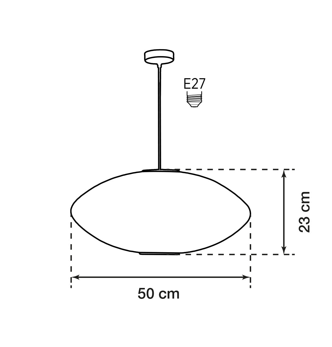 Star Soft Touch White Cross Ellipse Pendant Light Chandelier 50 Cm - Heka Lighting & Trading Limited