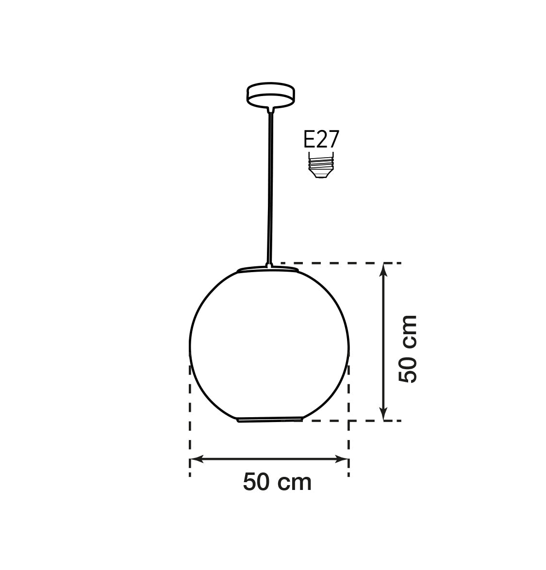 Star Soft Touch White Cross Globe Pendant Light Chandelier 50 Cm - Heka Lighting & Trading Limited