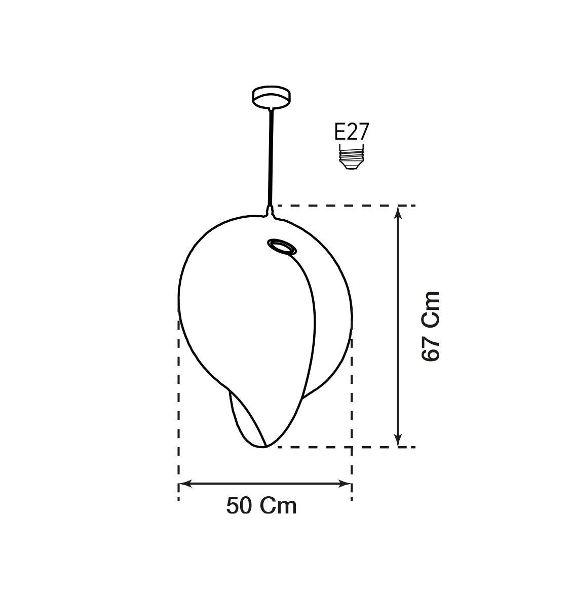Lunar Soft Touch White Pendant Light Chandelier 50 Cm - Heka Lighting & Trading Limited