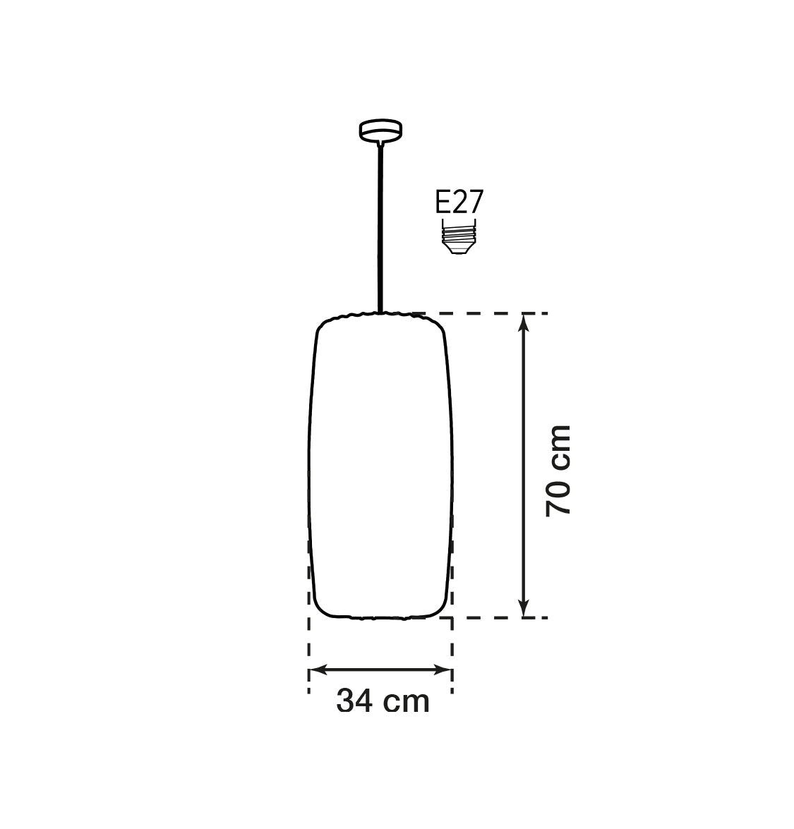Planet Soft Touch White Cylinder Pendant Light Chandelier 34 Cm - Heka Lighting & Trading Limited