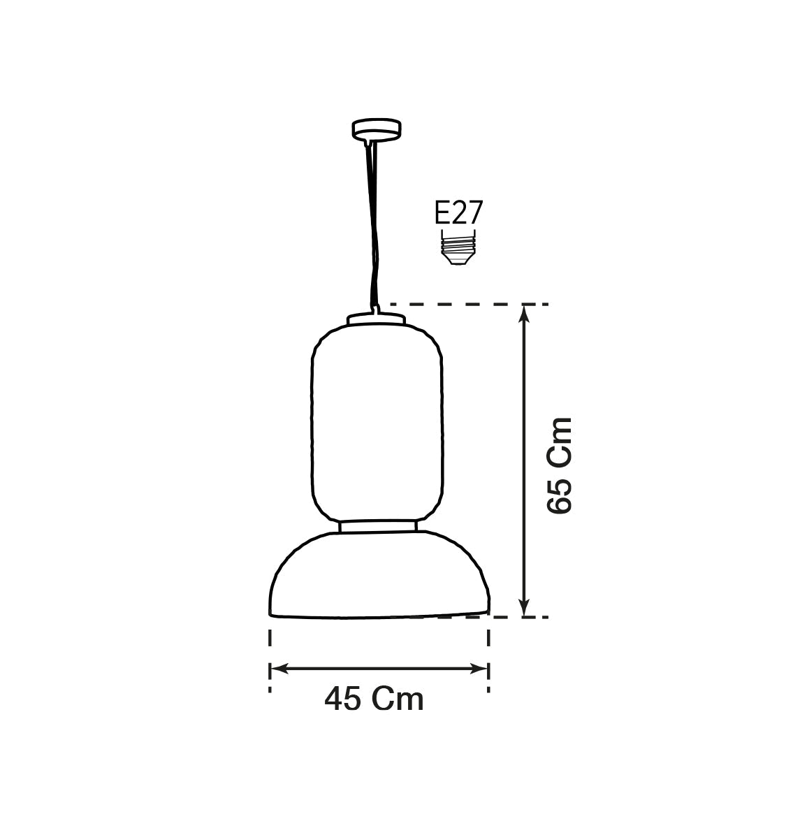 Solar Soft Touch White Knotted Pendant Light Chandelier 45X65 Cm - Heka Lighting & Trading Limited