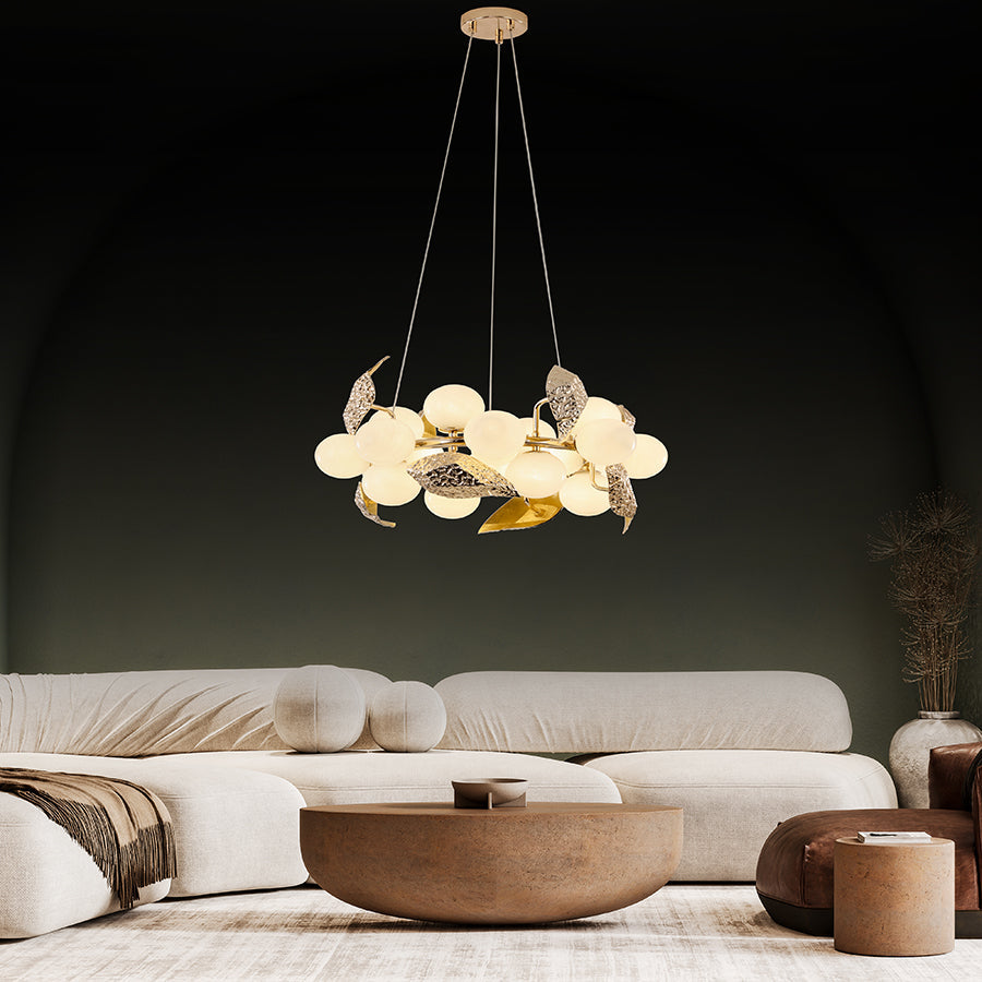 Doha 15 Piece Gold Chandelier - Heka Lighting & Trading Limited