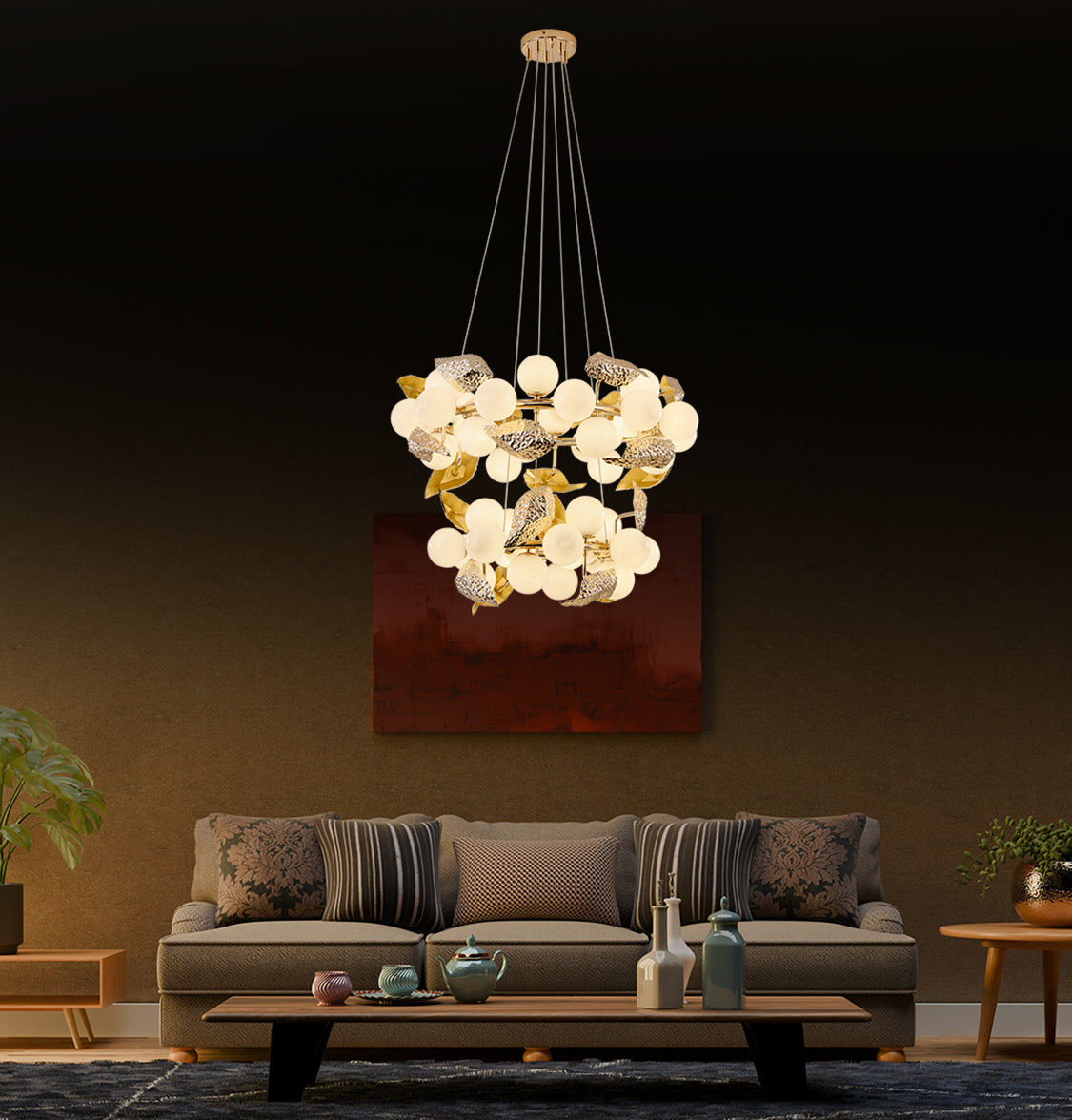 Doha 40's Gold Chandelier - Heka Lighting & Trading Limited