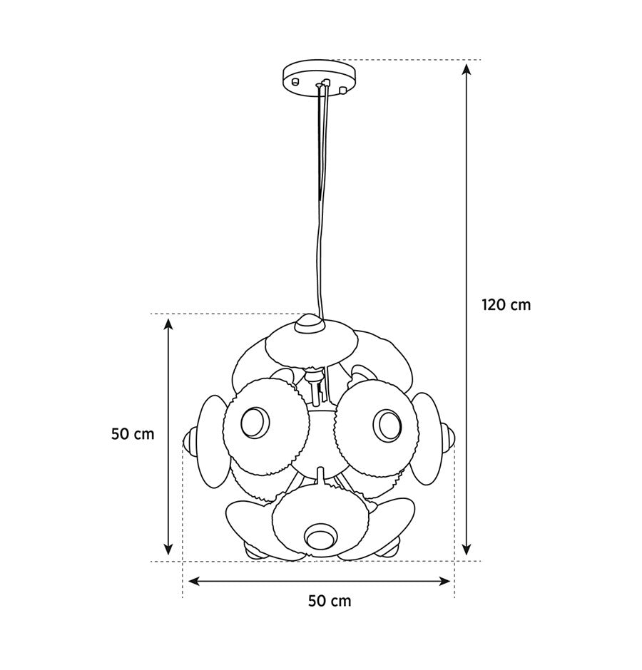 Aspar 12-Piece Antique Glass Living Room Chandelier - Heka Lighting & Trading Limited
