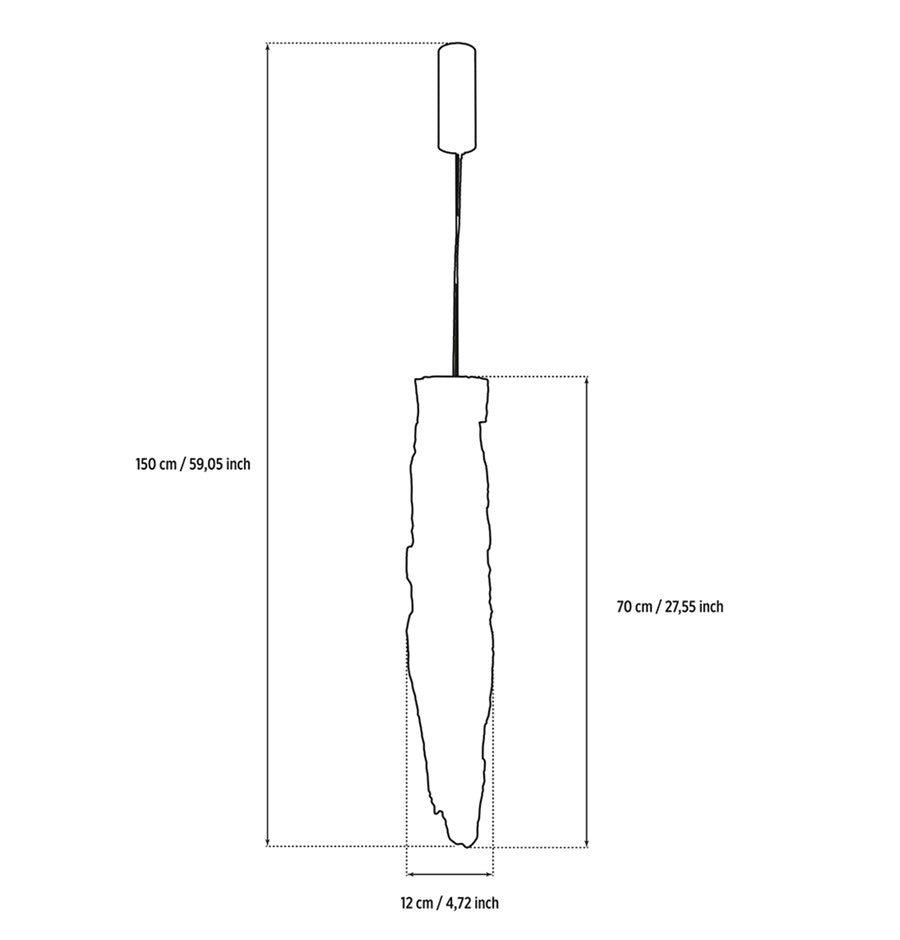 Kardal Transparent Acrylic Gold Led Pendant Light 70 Cm - Heka Lighting & Trading Limited