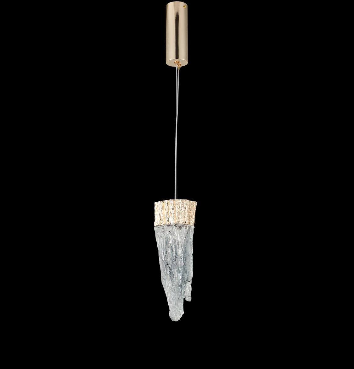 Kardal Smoked Acrylic Gold Led Pendant Light Chandelier 30 Cm - Heka Lighting & Trading Limited